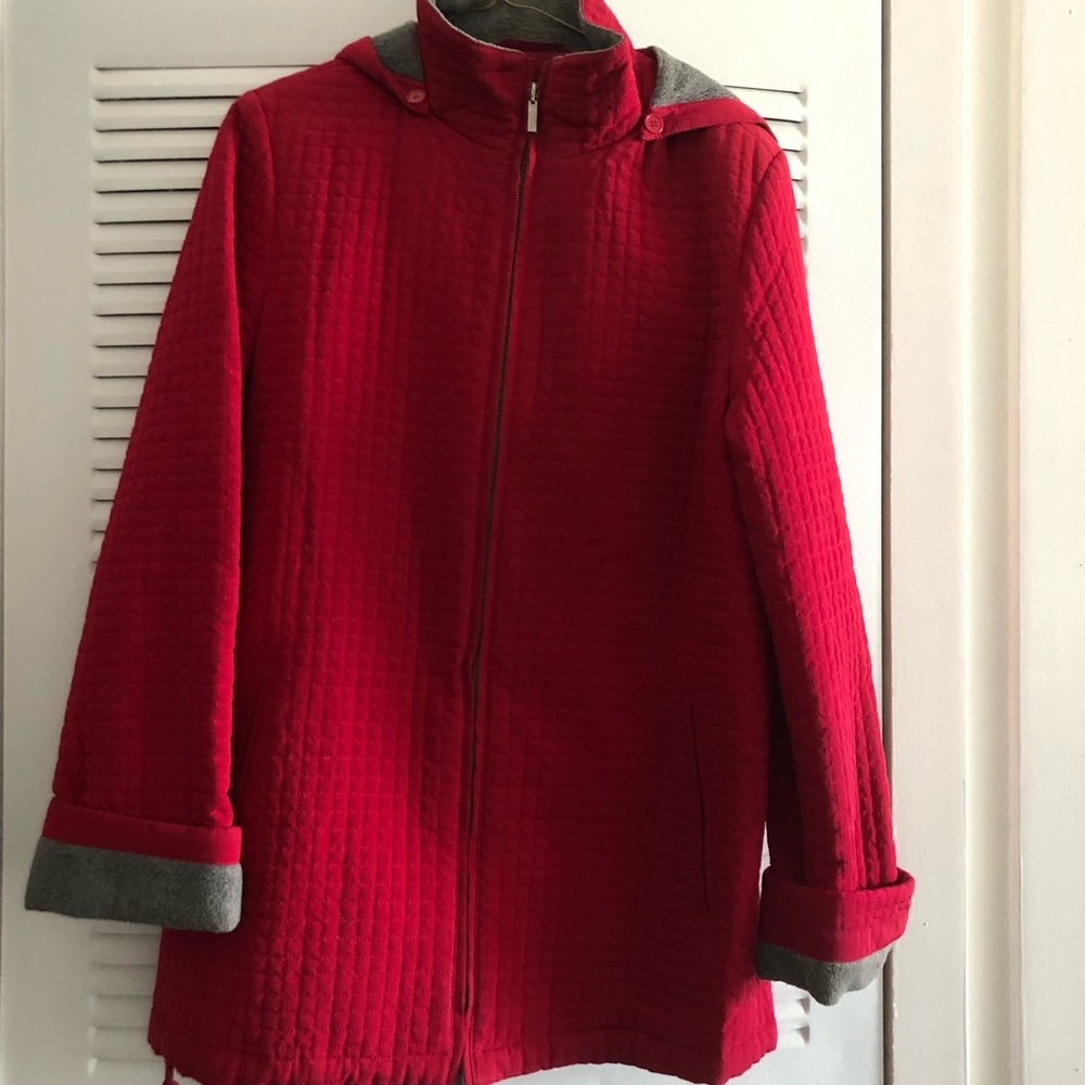 Bromley Sport Red Quilted Coat with Hood